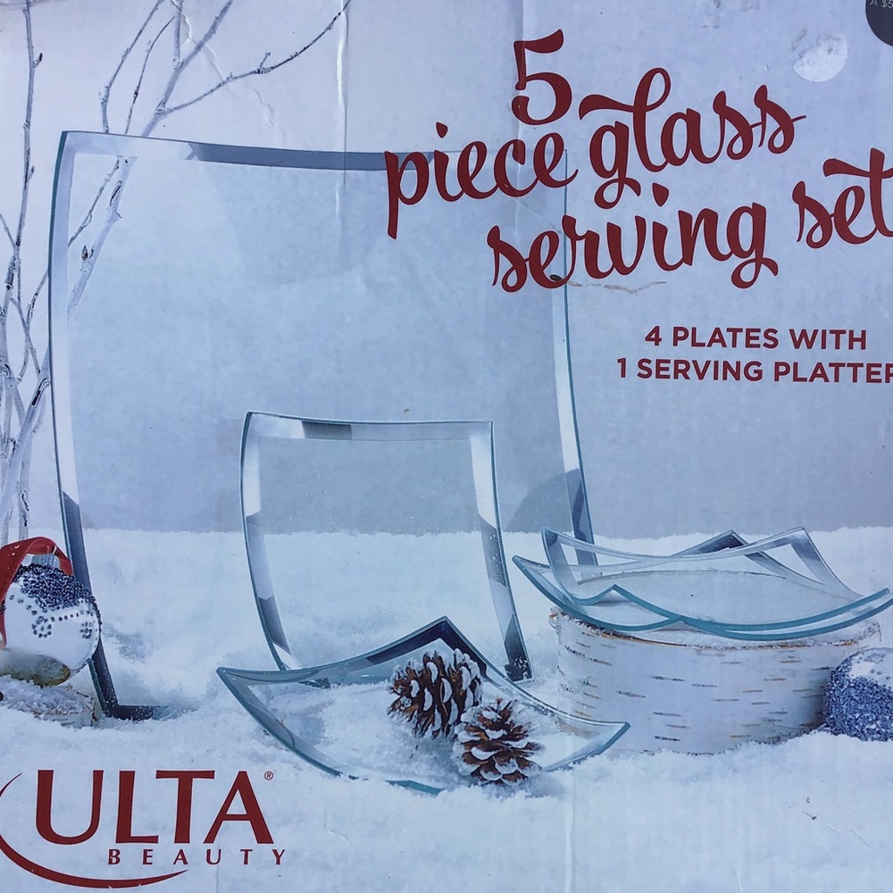 5 Piece Glass Serving Set